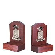 Bookends with Crest Bookends with Crest