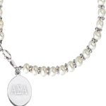 Sterling Silver Mini Pearl Bracelet with engraved tag Sterling Silver Mini Pearl Bracelet with engraved tag