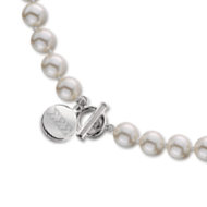 Simulated Pearl Necklace with Toggle Closure Simulated Pearl Necklace with Toggle Closure