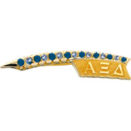 Alternating Blue *Sapphire & *Aqua Badge