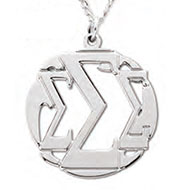 Round Monogram Necklace Round Monogram Necklace