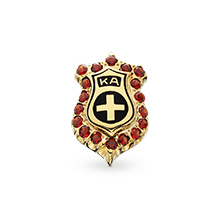 Medium Crown Garnet Badge