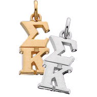 Traditional Vertical Letter Lavaliere